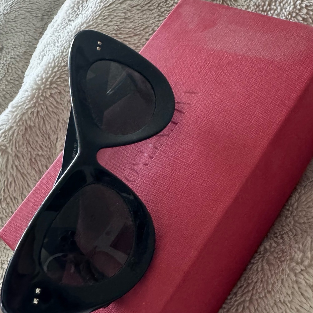 Valentino Black Cat-Eye Sunglasses